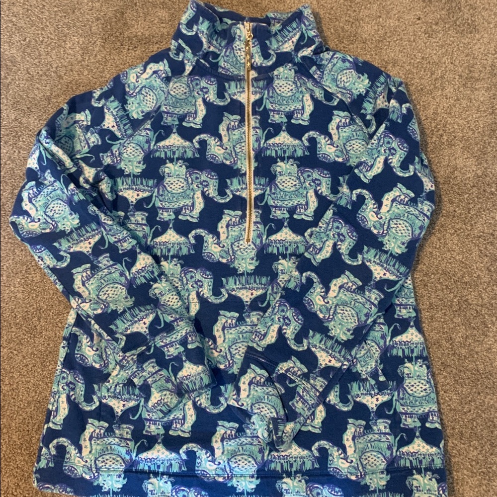 Lilly Pulitzer elephant trunk print pullover